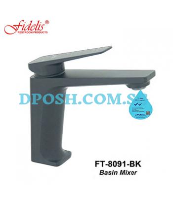 Fidelis FT-8091BK-Basin Mixer Tap ( Matt Black )