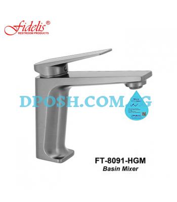 Fidelis FT-8091HGM-Basin Mixer Tap ( Gun Metal )