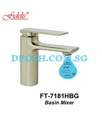 Fidelis FT-7181HBG-( Brushed Gold ) Basin Mixer Tap