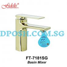 Fidelis FT-7181SG-( Shining Gold ) Basin Mixer Tap