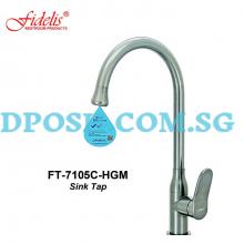 Fidelis FT-7105C-HGM-( Gun Metal )-Kitchen Sink Cold Tap 