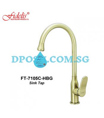 Fidelis FT-7105C-HBG-( Brushed Gold )-Kitchen Sink Cold Tap