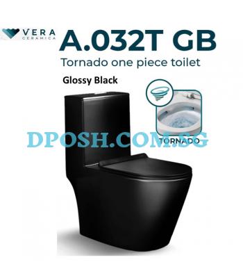 VERA CERAMICA-A.032T GB (GLOSSY BLACK) DOUBLE VORTEX (TORNADO FLUSH)