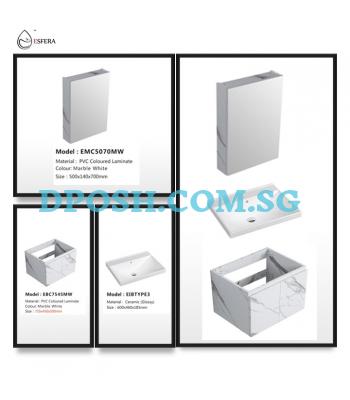 ESFERA-EBC6045MW with EMC5070MW Basin Cabinet With Mirror Cabinet Package