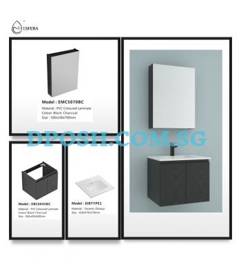 ESFERA-EBC6045BC with EMC5070BC Basin Cabinet With Mirror Cabinet Package