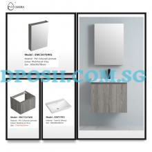 ESFERA-EBC6045WG with EMC5070WF Basin Cabinet With Mirror Cabinet Package