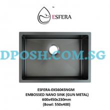 ESFERA-EKS6045NGM-EMBOSSED NANO SINK (GUN METAL)