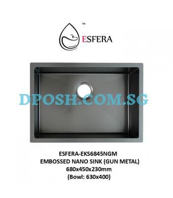 ESFERA-EKS6845NGM-EMBOSSED NANO SINK (GUN METAL)