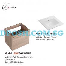 ESFERA-EDV6045MUJI-PVC Drawer Basin Cabinet with Basin