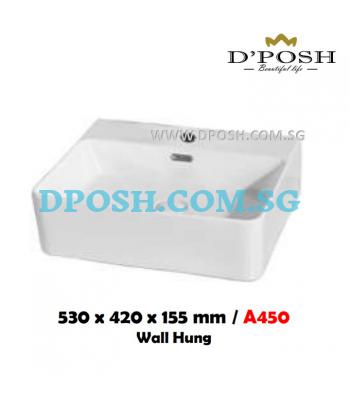 Baron-A450-Counter Top/Wall Mounted  Ceramic Basin