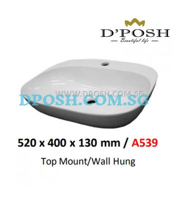 Baron-A539-Counter Top/Wall Mounted  Ceramic Basin