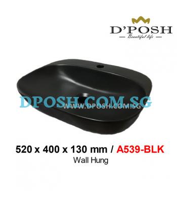 Baron-A539-BLK-( Matt Black )-Counter Top/Wall Mounted  Ceramic Basin