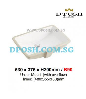 Baron-B90-Undermount Ceramic Basin