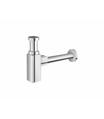BT-808-1 1/4'' Brass Chrome Square Bottle Trap