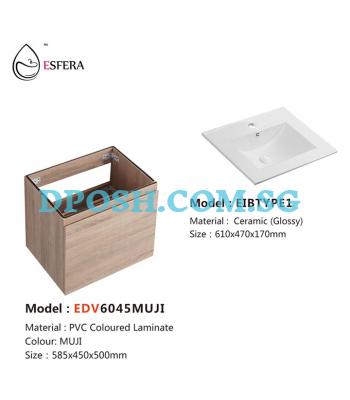 ESFERA-EDV6045MUJI-PVC Drawer Basin Cabinet with Basin