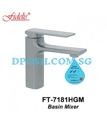 Fidelis FT-7181HGM-( Gun Metal ) Basin Mixer Tap