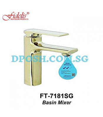 Fidelis FT-7181SG-( Shining Gold ) Basin Mixer Tap
