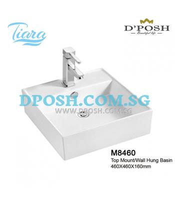 Tiara-M8460-Counter Top/Wall Mounted  Ceramic Basin