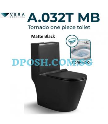 VERA CERAMICA-A.032T MB (MATTE BLACK) DOUBLE VORTEX (TORNADO FLUSH)